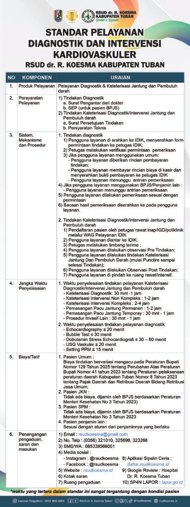 Standar Pelayanan Diagnostik dan Intervensi Kardiovaskuler