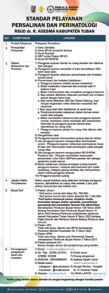 Standar Pelayanan Persalinan dan Perinatologi